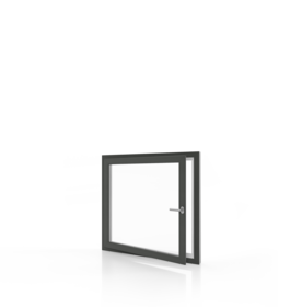 Image en noir et blanc d'une fenêtre, mettant en valeur ses contours et sa structure architecturale.